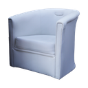 Fauteuil Cuir 1 Place Blanc