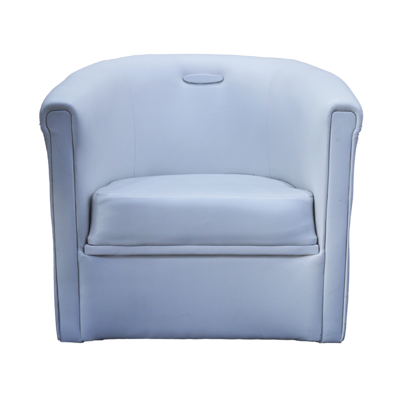 Fauteuil Cuir 1 Place Blanc